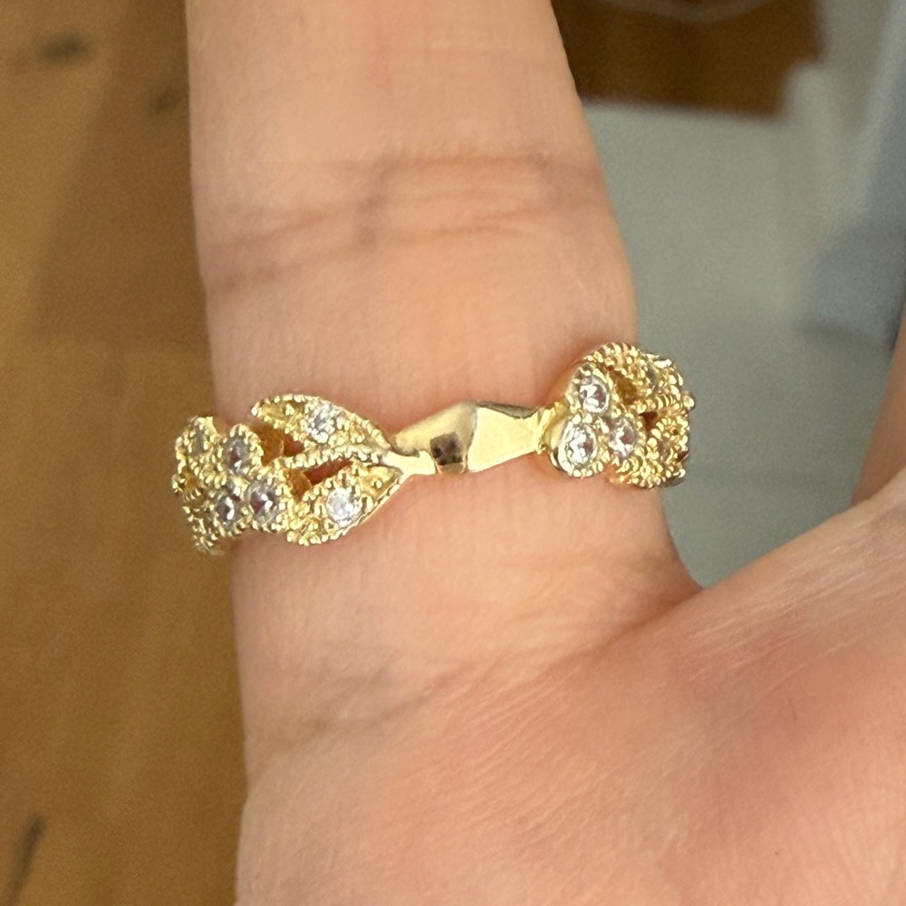 18K gold plated CZ sterling silver Sam & Co ring - Picture 9 of 12